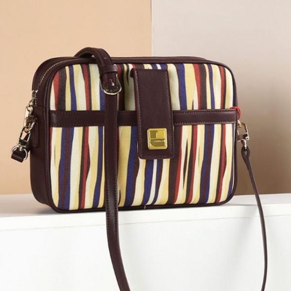 여성 크로스백 색동 엄마 가방 선물 외출 옐로우콤비D