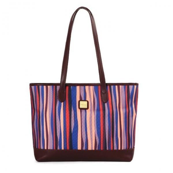 빅 숄더백 여성 데일리 색동 가방 블루콤비B