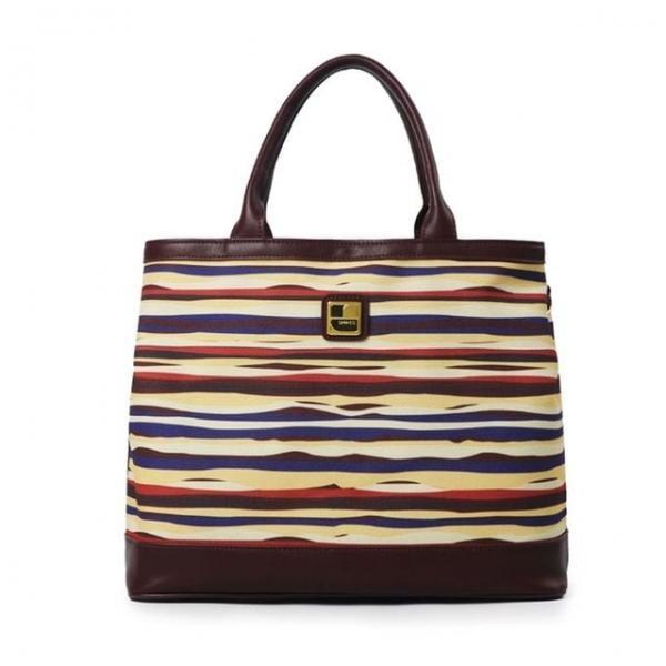 빅 토트 숄더 크로스백 여성 색동 옐로우콤비D