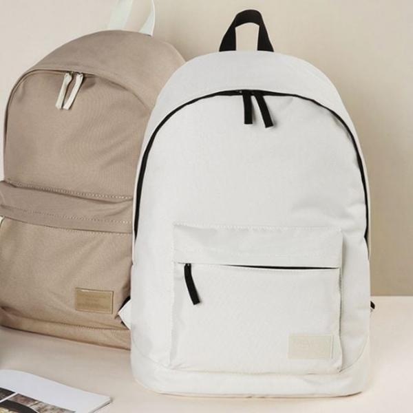 러블리 심플 무지 단체 가방 학생 백팩 배낭 아이보리