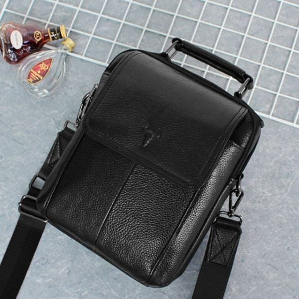 외출용 출퇴근 가방 보조 가죽 블랙