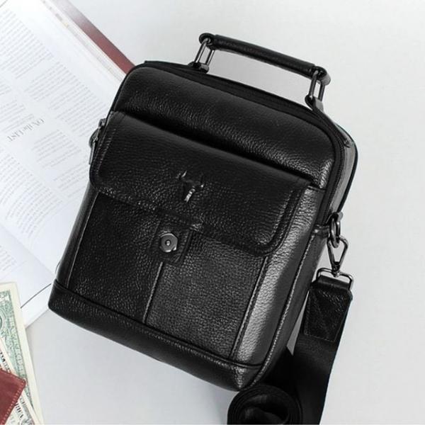 크로스백 가죽 데일리 외출 선물 남성 가방 블랙