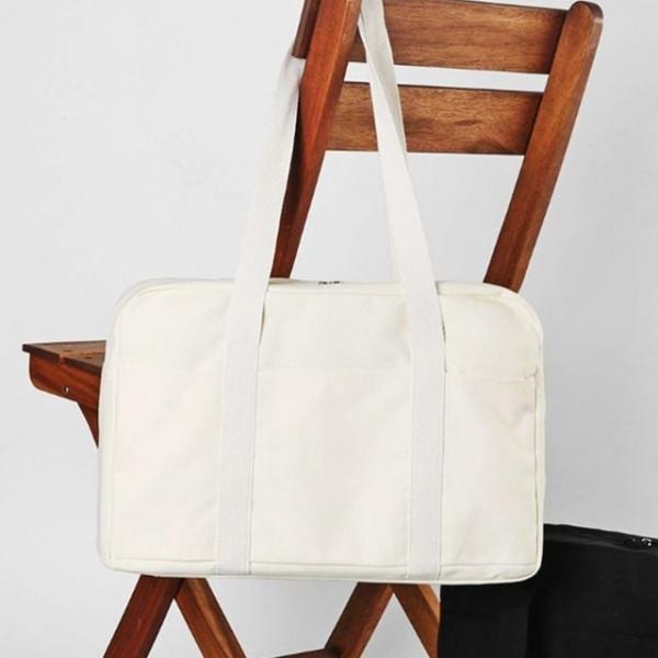 빅 숄더백 캔버스 데일리 가방 아이보리