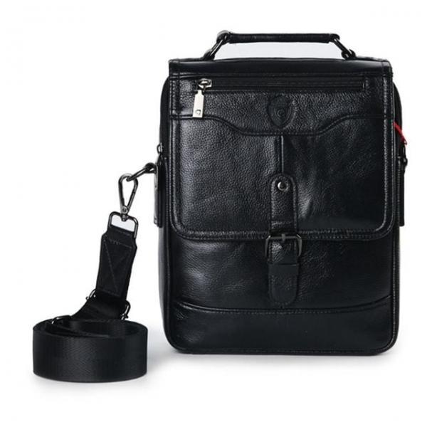 가죽 버클 빈티지 외출 남성 가방 크로스백 블랙