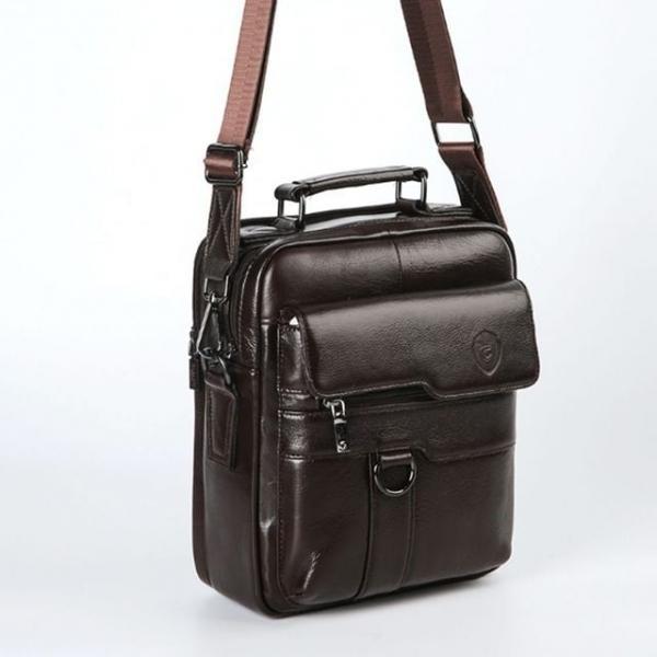 가죽 남성 크로스백 외출 빈티지 가방 다크브라운