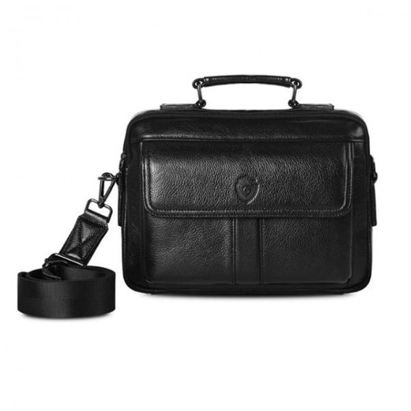 크로스백 클래식 가죽 남성 서류 가방 블랙