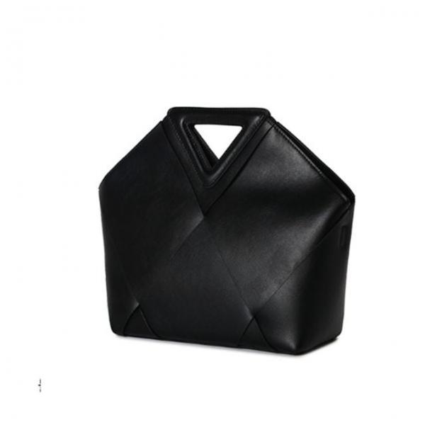 가죽 빅 위빙 토트백 크로스 파우치 가방 블랙