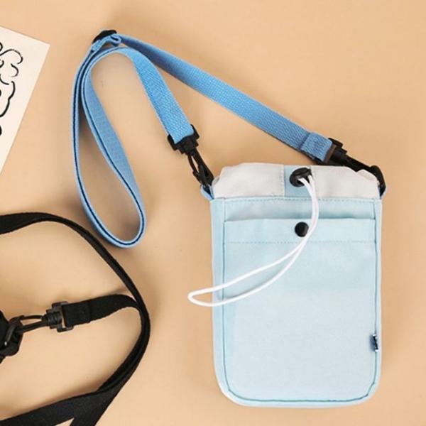크로스백 학생 미니 스트링 가벼운 핸드폰 가방 블루