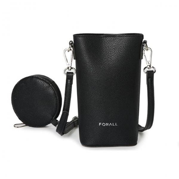 학생 미니 핸드폰 파우치 심플 가방 블랙