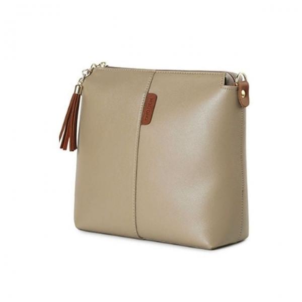 크로스 숄더백 여성 핸드백 스퀘어 가방 베이지