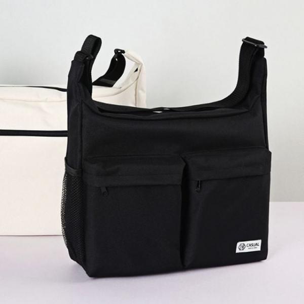 캐주얼 숄더백 숄더크로스 포켓 가방 블랙