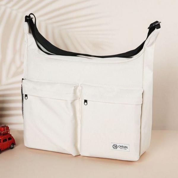 캐주얼 숄더백 숄더크로스 포켓 가방 아이보리