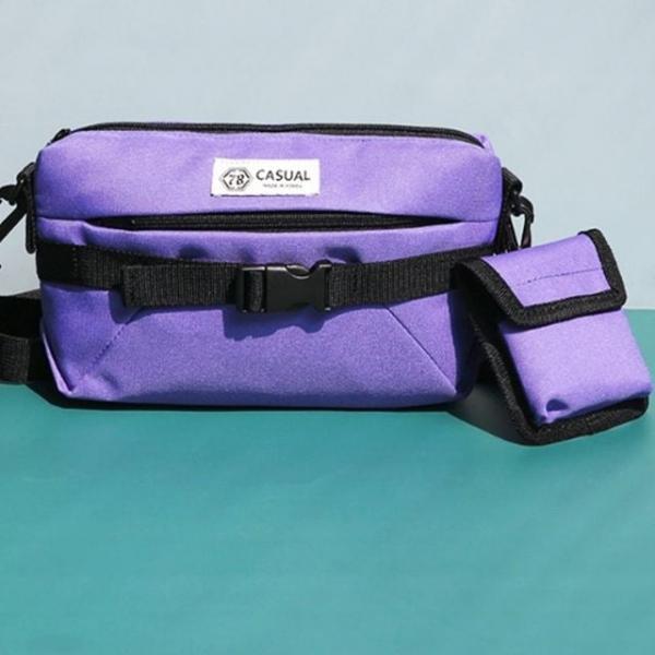 크로스백 캐주얼 가방 편한 파우치 슬링백 퍼플