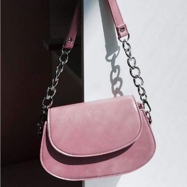 여자 숄더백 체인 핸드백 결혼식 정장 가방 핑크