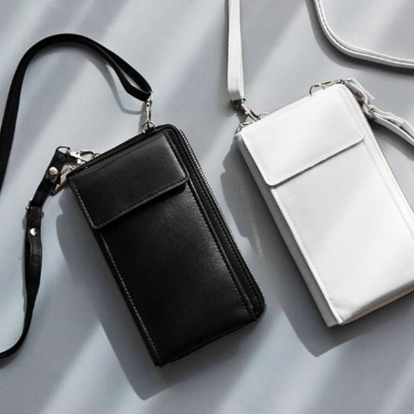 크로스백 여자 핸드폰 지갑 미니 가방 블랙