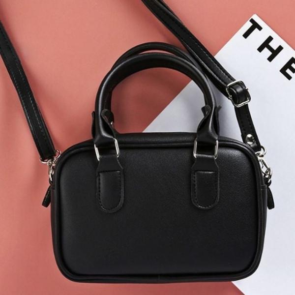 토트 크로스백 여자 스퀘어 정장 가방 블랙