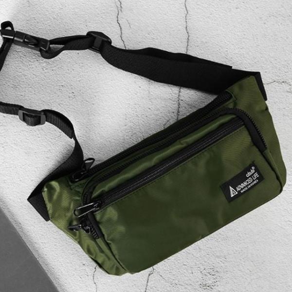 데일리 여행 허리 가방 힙색 슬링백 카키