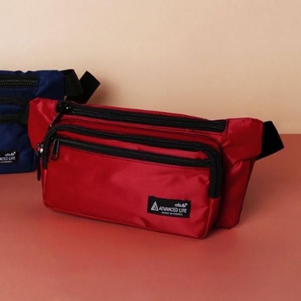 데일리 여행 허리 가방 힙색 슬링백 레드