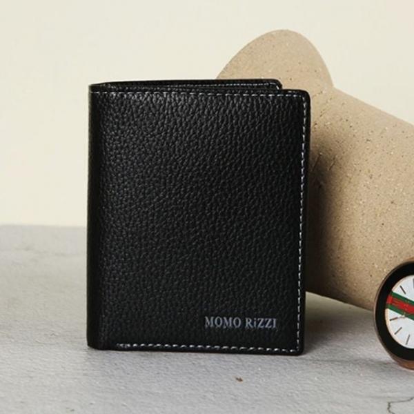 남성 학생 중지갑 반지갑 카드 지갑 블랙