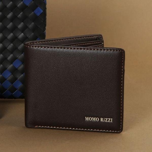 슬림 선물 심플 학생 카드 지갑 반지갑 브라운