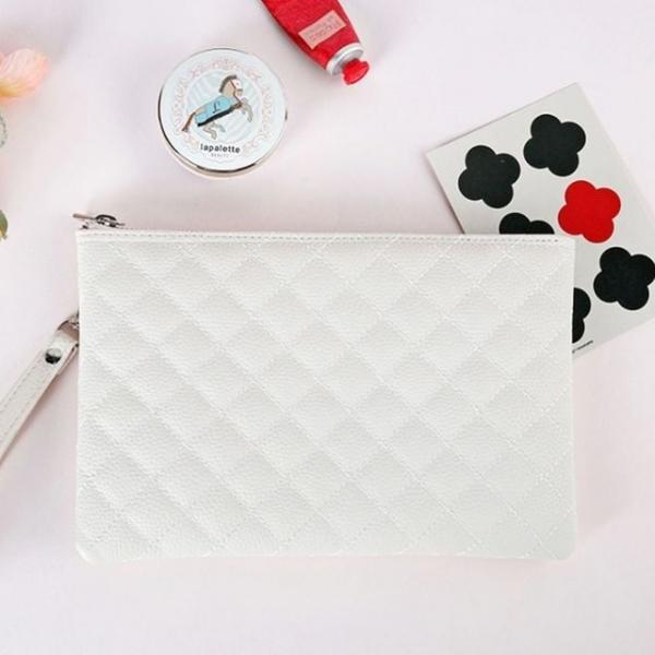 미니백 퀼팅 클러치백 손가방 가방 여성 아이보리