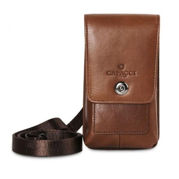 미니 크로스백 빈티지 가죽 가방 카드 라이트브라운