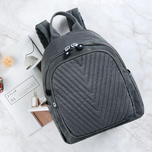 여행 캐주얼 배낭 미니 수납 가벼운 가방 그레이