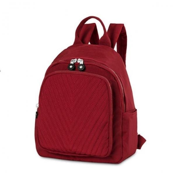 여행 캐주얼 배낭 미니 수납 가벼운 가방 레드