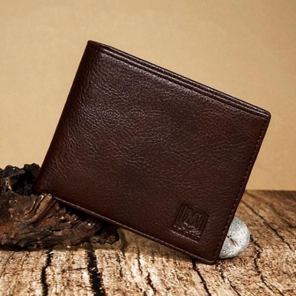 반지갑 중지갑 지갑 슬림 현금 카드 브라운
