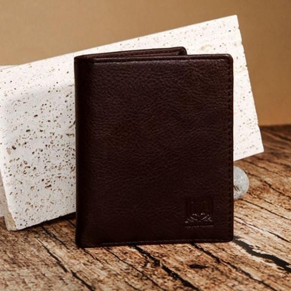 슬림 중지갑 반지갑 남성 선물 지갑 브라운