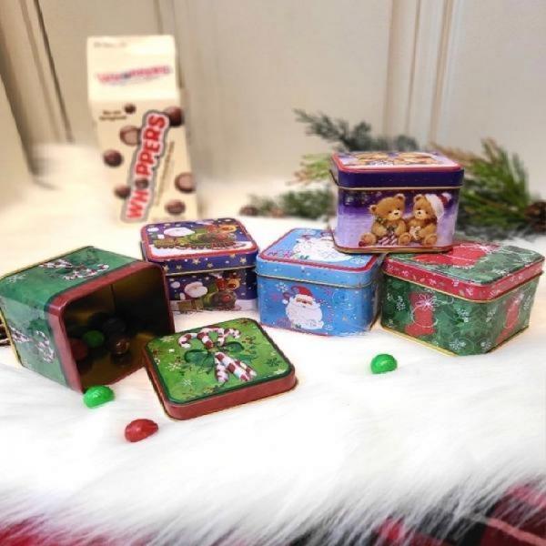 크리스마스 사각 틴박스 12P