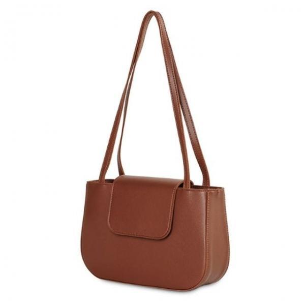 여성백 심플한 데일리 가방 숄더백 카멜 올리비아팝