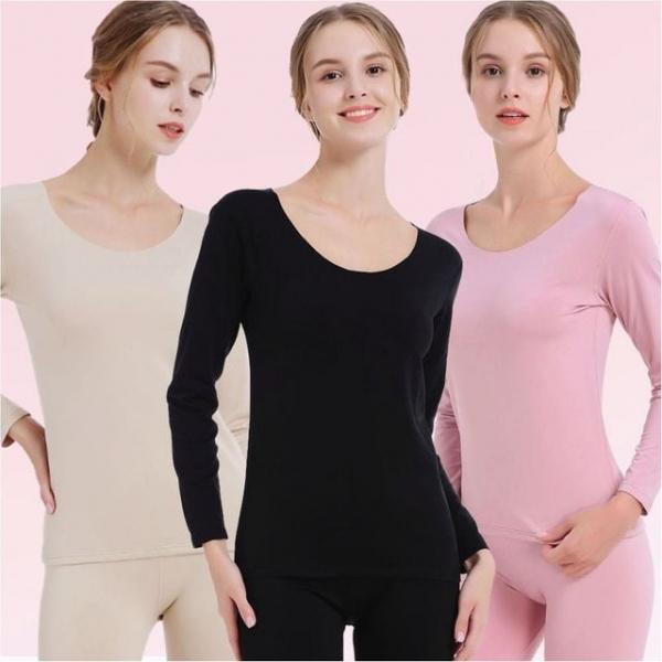 여성 겨울내복 따뜻한 기모안감 슬림핏 이너 내의 상하의 세트