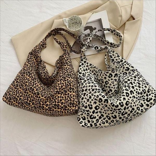 여성 숄더백 스웨이드 크로스백 레오파드 패브릭 가방