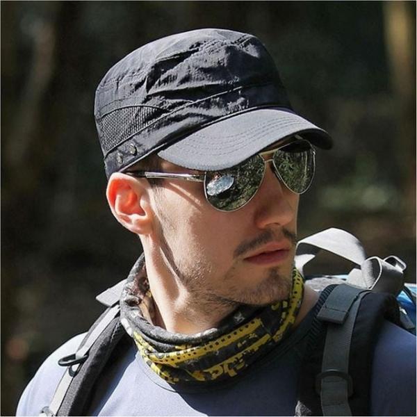 남성 모자 군모 자외선차단 메쉬 버킷햇 아웃도어 모자 4색