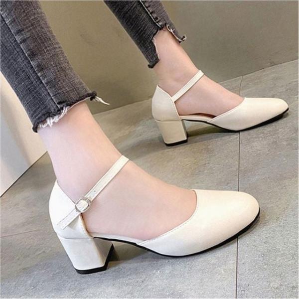 여성 구두 메리제인 슈즈 플랫슈즈 발편한 미들굽 구두