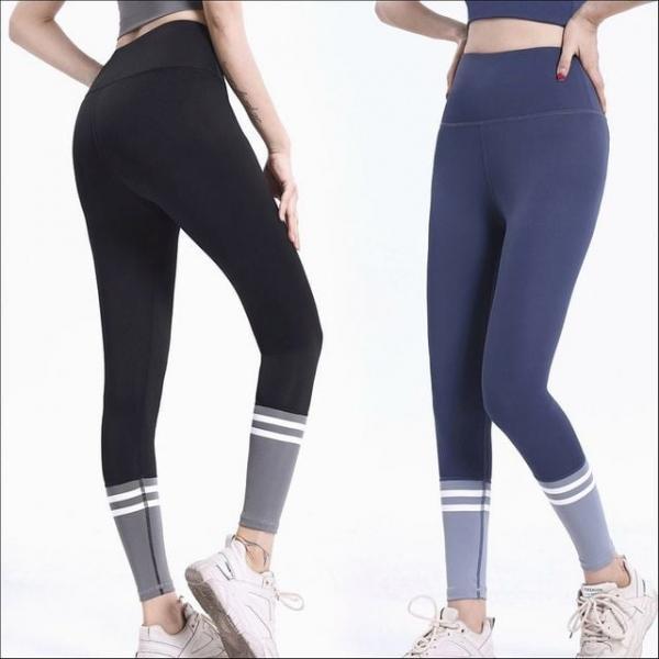 여성 배색 요가 필라테스 레깅스 신축성 짱짱한 운동복 3색