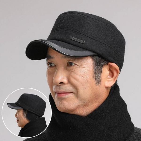 남성 스포츠 라벨 귀달이 방한모