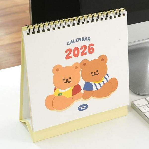 캘린더 2026 댄싱베어 탁상 달력 책상달력 달력 탁상달력
