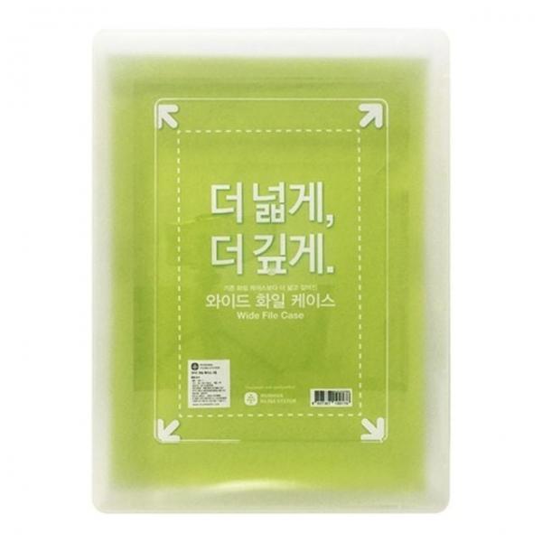 A4 와이드 화일케이스 L 대형 40매 클립보드 수납 클리어화일 파일케이스