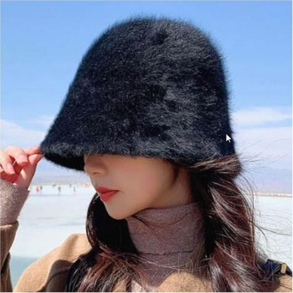 겨울 모자 벙거지 페이크 퍼 부드러운 털모자 사이즈조절 버킷햇