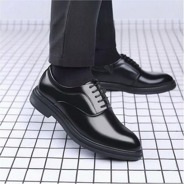 남성 빅사이즈 깔끔한 정장구두 광택감 캐주얼 구두 신발 2색