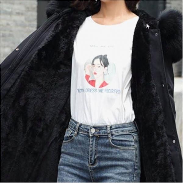 여성 패딩 퍼안감 점퍼 슬림핏 겨울 아우터 털 탈부착 3컬러