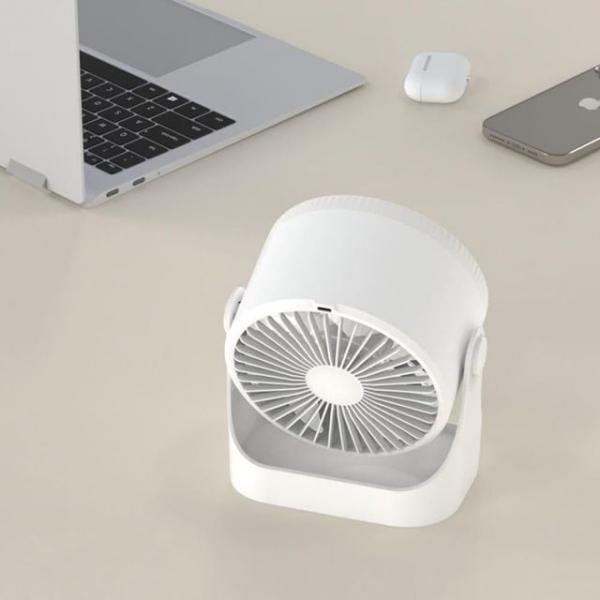 미니 탁상용 선풍기 Y26 싸이클론 저소음 디자인 5단계 무선선풍기 각도