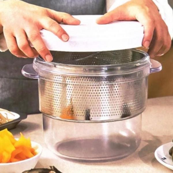 누르는 음식물 야채 물기 제거 짤순이 탈수기 2.5L