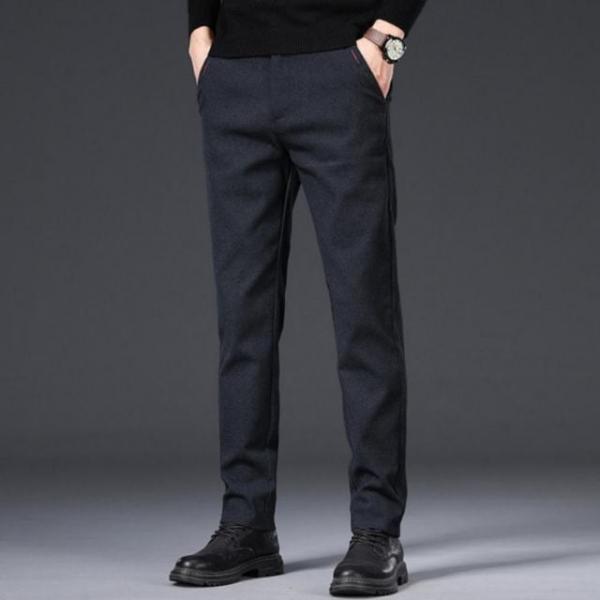 남성 간절기 고급 정장 바지 슬림 밴딩 슬랙스 팬츠