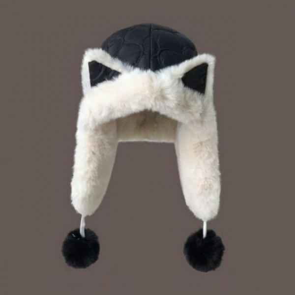 여성 방한 모자 겨울 퍼 귀달이 귀도리 귀여운 군밤모자