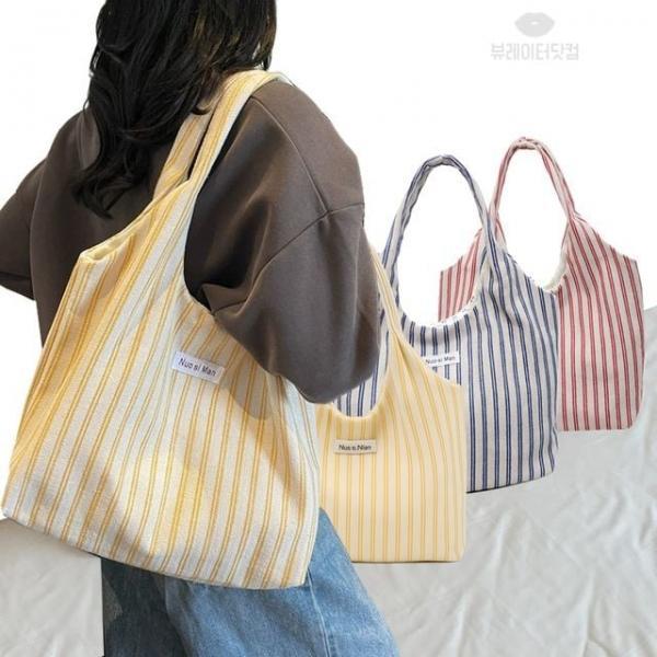 뷰레이터닷컴 플래닛 스트라이프 에코백