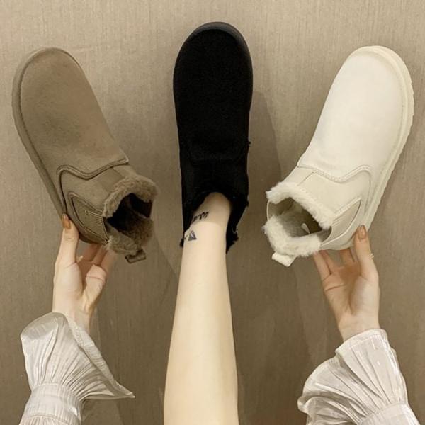 기모퍼 미들부츠 여성 겨울 방한 퍼안감 데일리부츠