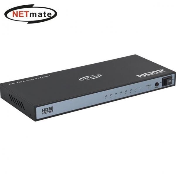 (Netmate) 4K UHD지원 HDMI 1대8 TV 모니터 분배기